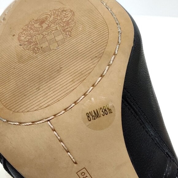 Vince Camuto Open-Toe Ankle Boots US 8.5M Leather Peep Toe Heels Buckle Detail - Picture 14 of 14